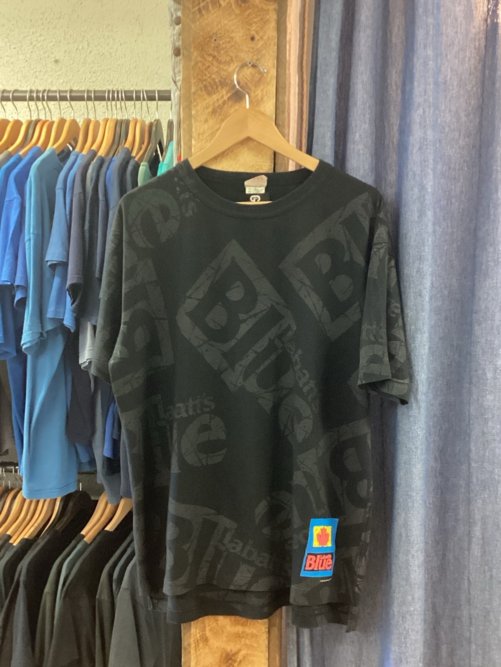 Vintage Labatt’s Blue AOP Black T-Shirt